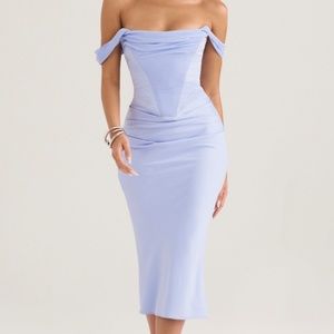 House OF CB Natalya Satin Corset Dress